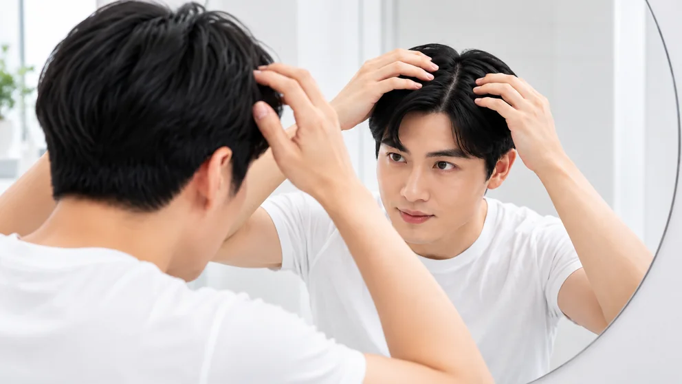 No.051 가발 가르마는 바꿀 수 있을까? 가마 방향과 모발이 심어진 구조로 보는 기준 가발 가르마 변경 가마 방향 자연스러운 스타일링